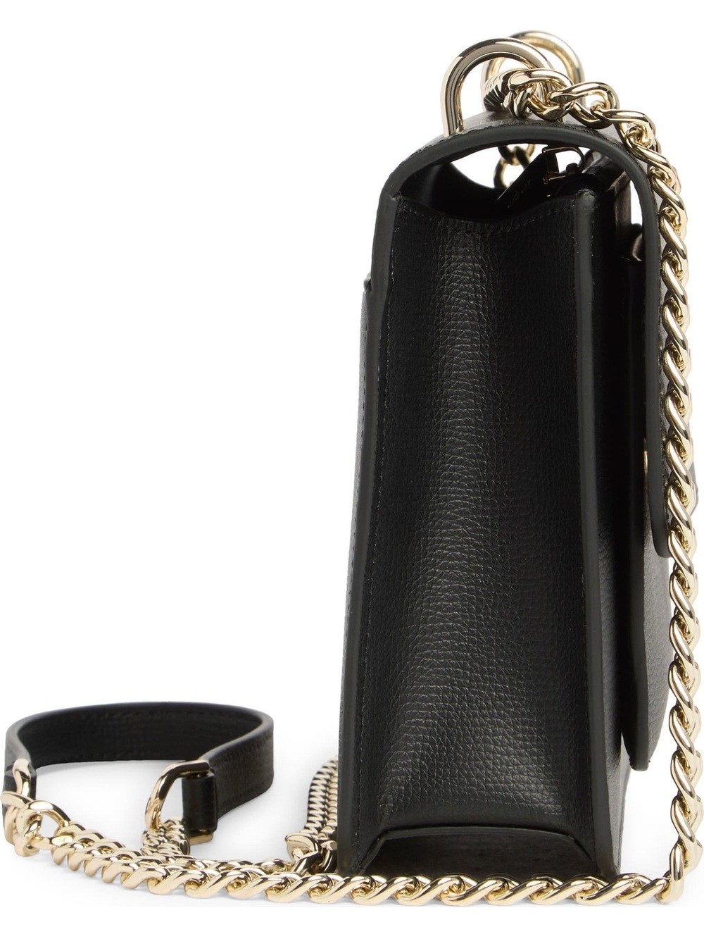 kate spade Remi Flap Black Leather Crossbody with Gold Chain Strap - Picture 4 of 12